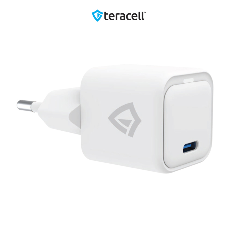 Kucni punjac Teracell Evolution TC-14GP, GaN, PD 3.0, 20W sa PD iPhone lightning kablom beli
