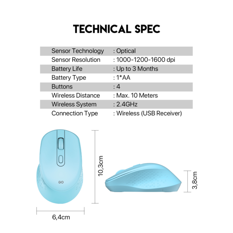 Mis Wireless Fantech W606 GO crni