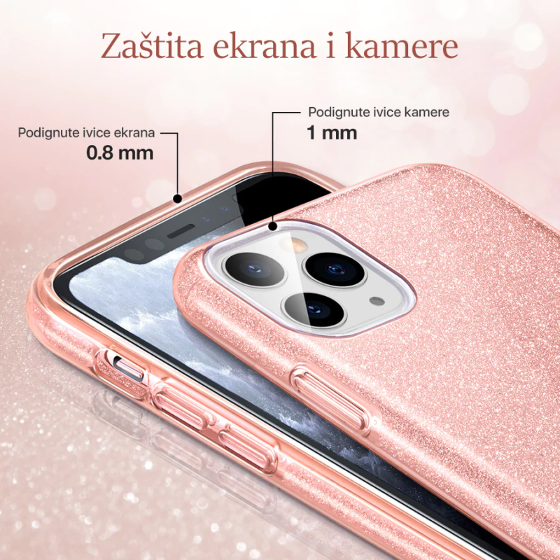 Maska Crystal Dust za iPhone 14 6.1 srebrna