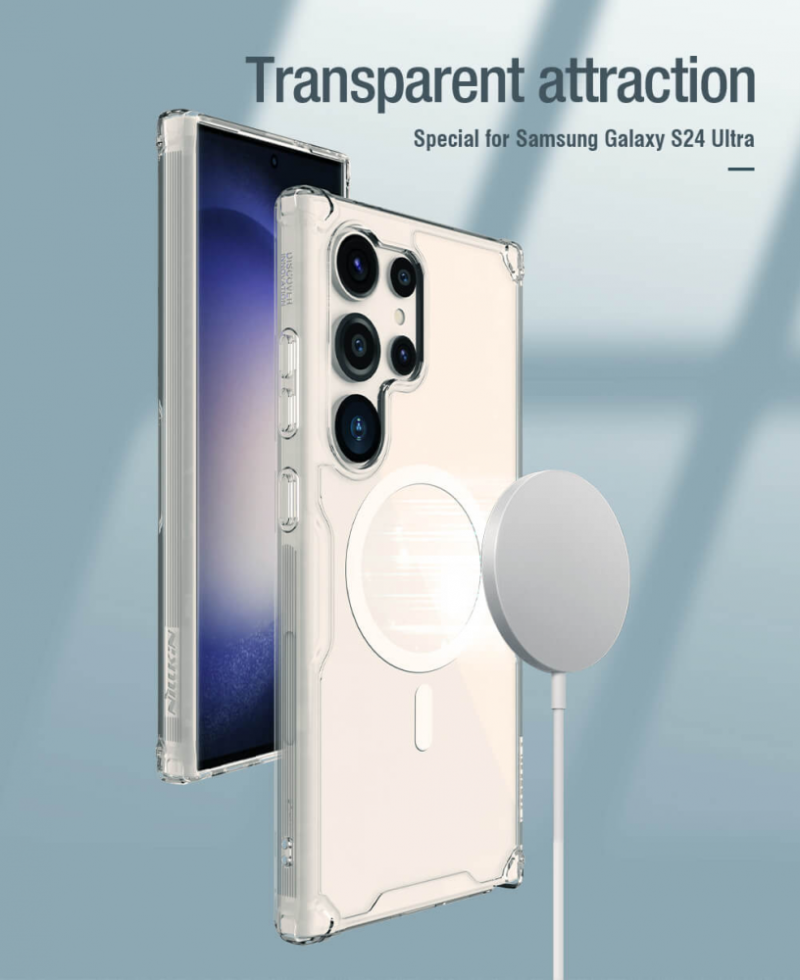 Maska Nillkin Nature Pro Magnetic za Samsung S928B Galaxy S24 Ultra transparent